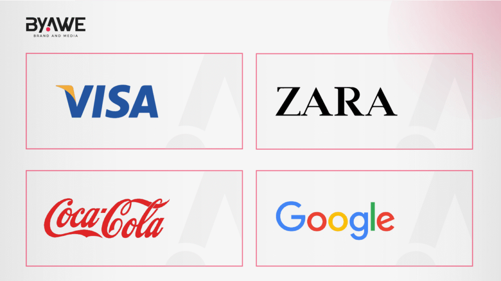 Ví dụ về thiết kế logo chữ (Wordmark) 